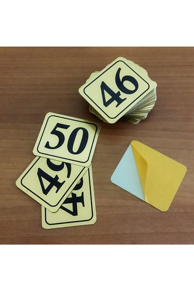 ETİKETLİK FİYATLIK Label Holder Price Holder Adhesive Table Number 25Pcs Yellow
