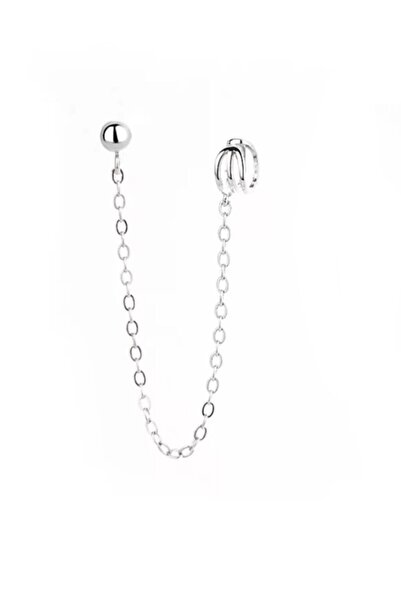 TakıConcept Üstten Deliksiz Zincirli Küpe