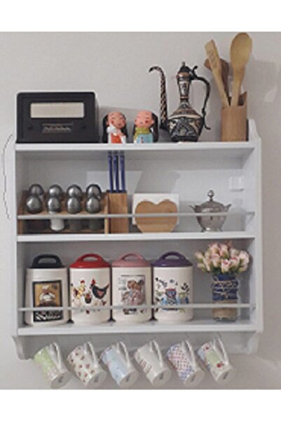 Hotonoğlu Beyaz Mdf Dekoratif Baharatlık Terek