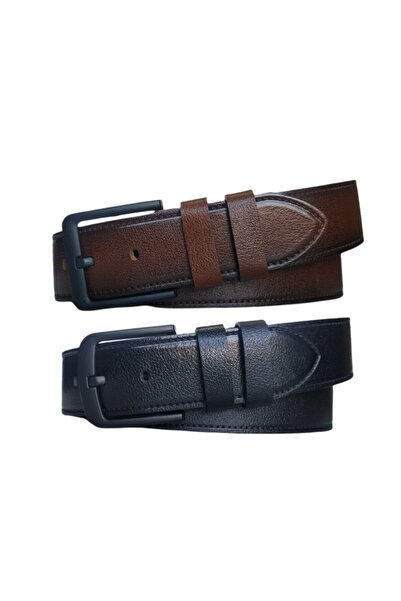 Kar-Pa طقم بنطال جينز بنمط خياطة من الجلد الطبيعي 100% مكون من قطعتين 4.5 سم:...