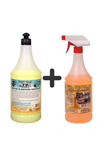 Genel Markalar Ağır Yağ Sökücü Radyatör Temizleme Ilacı 1 Lt & Susuz Motor Temizleyici Sprey 1 Lt