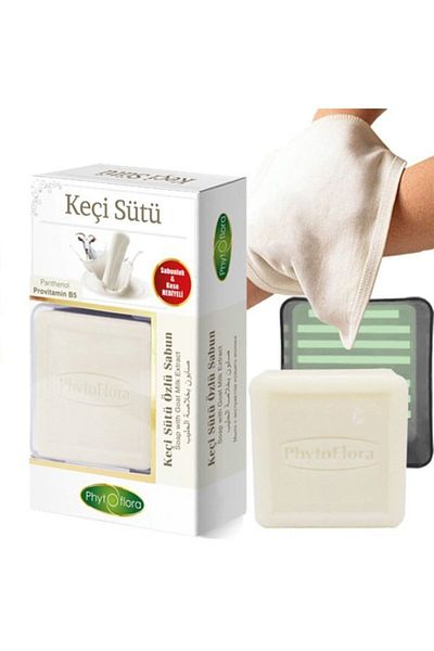 Phytoflora صابون بخلاصة حليب الماعز 125 جرام (الحقيبة وطبق الصابون