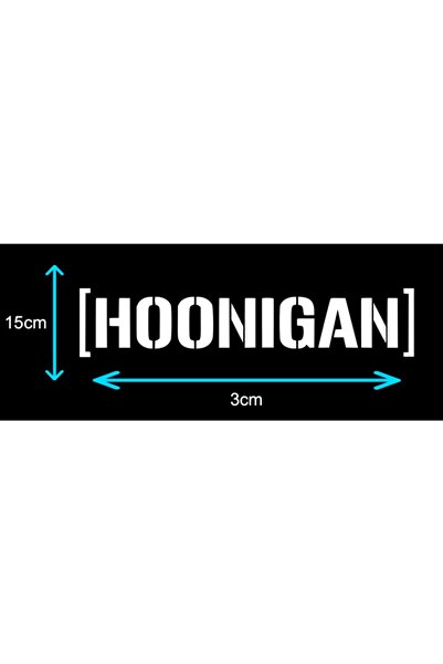 Oracal ملصق سيارة للدراجات النارية Hoonigan - أبيض 20 سم
