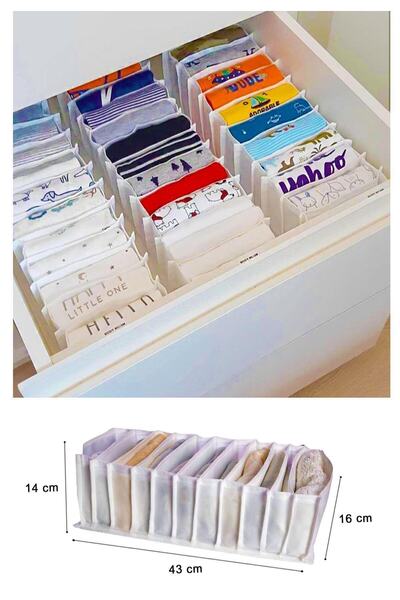 Xnews Organizator pentru sertar tip acordeon cu 11 compartimente -