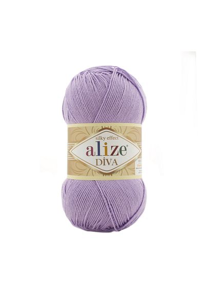Alize Diva 43 Lilac Color Hand Knitting String - 5 Pieces