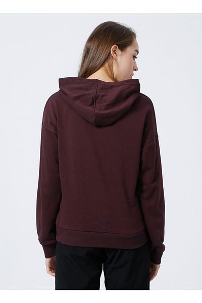 hummel Hmldamine Hoodie με κουκούλα μακρυμάνικο κανονικό μπορντό γυναικείο φούτερ