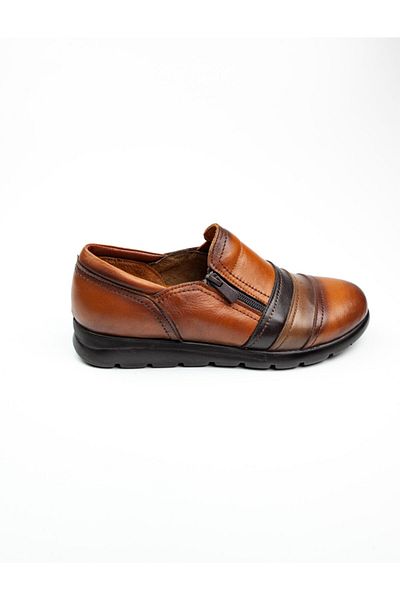 Scavia 230 Ταν Δερμάτινα Γυναικεία Casual Παπούτσια
