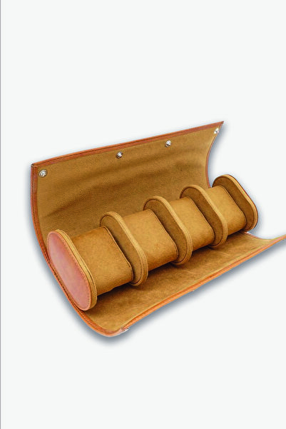 Metro Kuyumculuk Malzemeleri Taşınabilir Deri Saat Takı Çantası (SİLİNDİR)