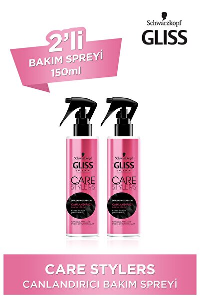 Gliss Care Stylers Canlandırıcı Saç Bakım Spreyi 150 ml 2'li