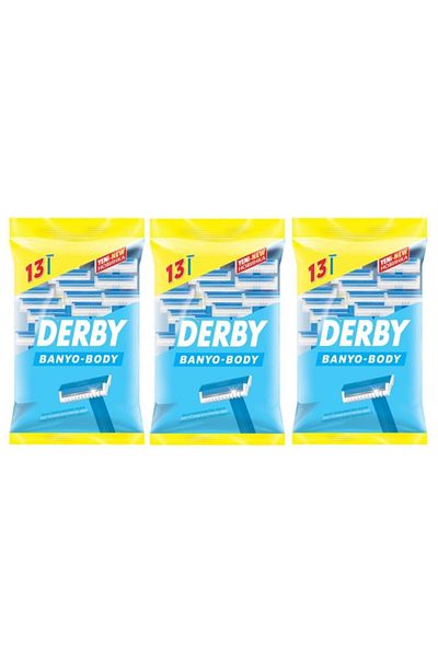 Derby Single Blade Bathroom Shaving Blades 13 Pieces X 3 Pack