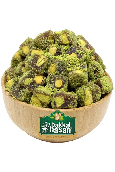 Bakkal Hasan Lokum Çifte Kavrulmuş Toz Antep Fıstıklı - 500 Gr