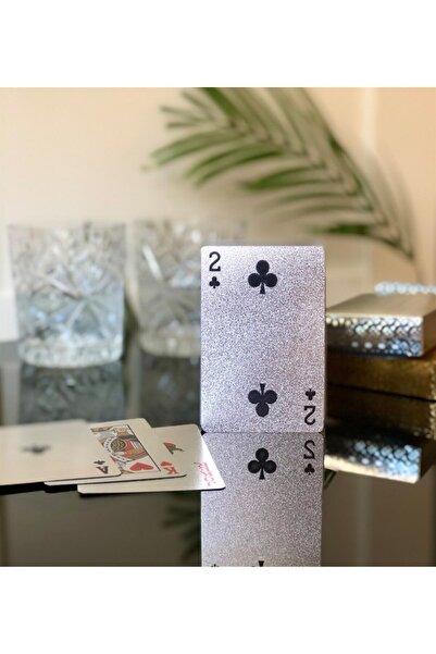 Çılgıntrend Silver Plated Playing Card Game Card