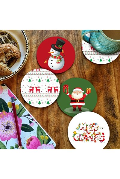 instababyrooms New Year Series New Year Digital Printed 4-Piece Wooden Coffee...