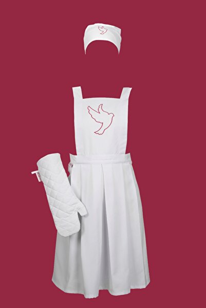 samiden طقم مريلة مطبخ وباندانا وقفازات فرن للبالغين، منتج مرخص من Trt