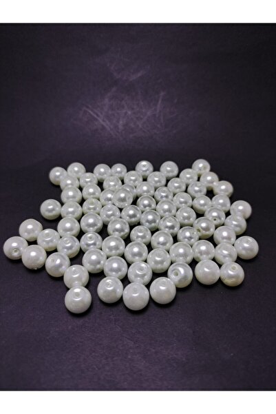 platin hediyelik (100 grame) margele de perle de sticlă de 8 mm alb 8 mm