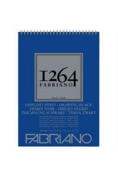 Fabriano 1264 ورق رسم أسود ورق رسم أسود حلزوني علوي 200 جرام A5