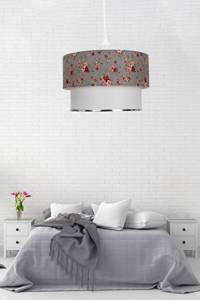 Vivido Abajur Çiçekli Deko Tekli Sarkıt Avize