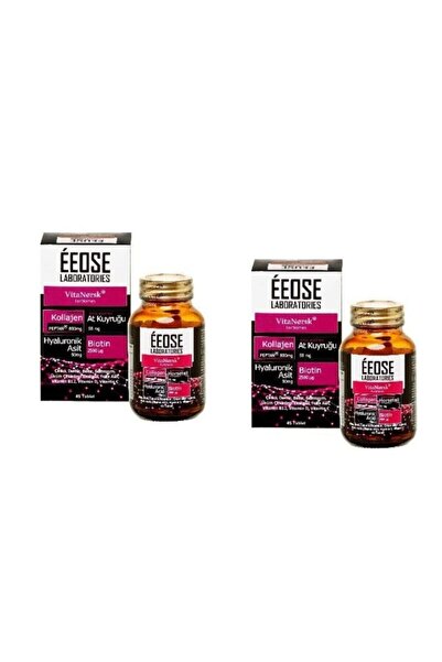 Eeose Collagen Tablet Kollajen + Hyaluronik Asit + Atkuyruğu + Biotin + C Vitamini 45 Tablet x 2