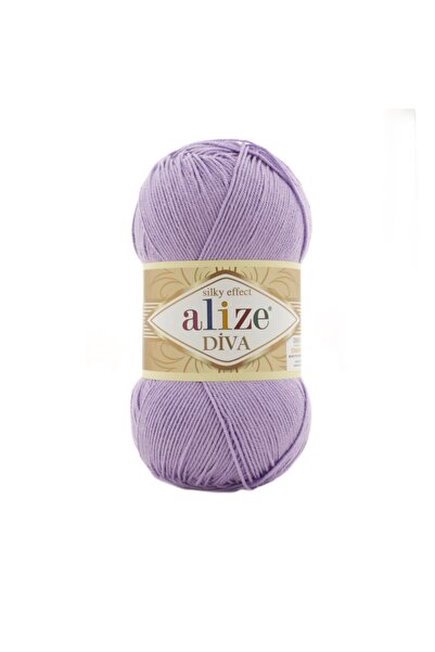 Alize Diva 43 Lila Rengi El Örgü Ipi - 1 Adet
