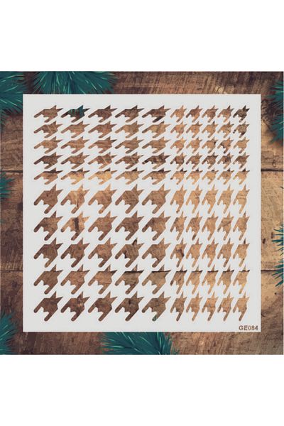 STENCİLTASARIM Geometry Patterns Stencil Wall Wood Tiles Painting Template