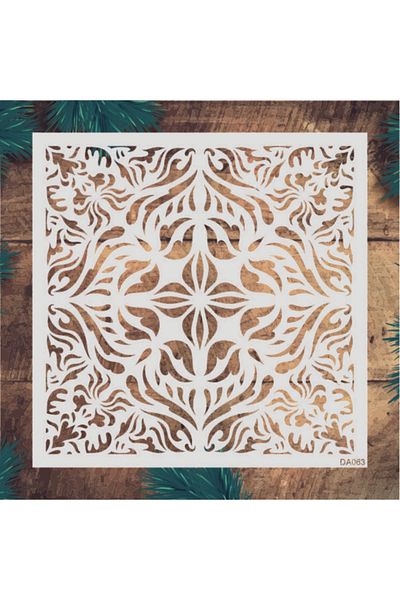 STENCİLTASARIM Stencil Design Da063 - Decorative Wall, Item, Tile, Fabric Painting Templates