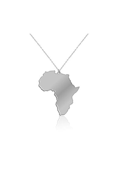 Redstone Store Sade Afrika Kıtası Gümüş Kolye