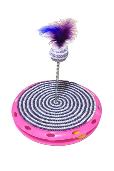 TİNEKE Single Layer Scratching and Fun Cat Toy - Purple White KD-143