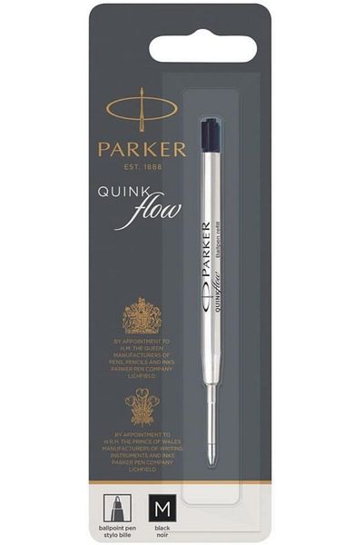 Parker 6 Black Ballpoint Pens Refill - Bls M Nib