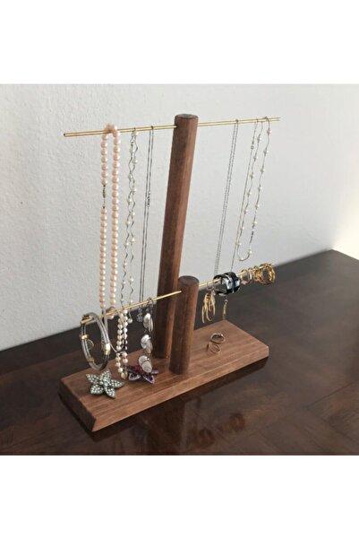 Tiydem Wood - Gold Plated Steel Jewelry Stand Jewelry Organizer Jewelry Organ...
