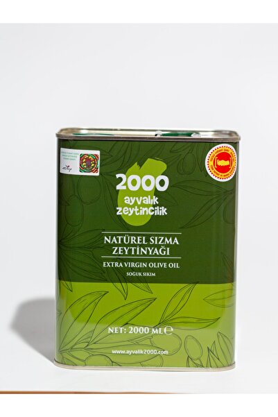 2000 AYVALIK ZEYTİNCİLİK Soğuk Sıkım Natürel Sızma Zeytinyağı 2 Litre