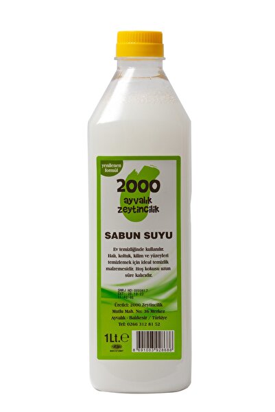 2000 AYVALIK ZEYTİNCİLİK Doğal Sabun Suyu 1 Litre