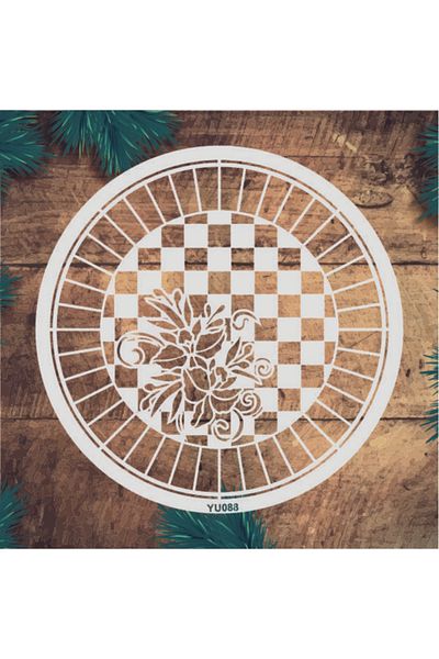 STENCİLTASARIM Stencil Design Yu088- Decorative Wall, Item, Tile, Fabric Painting Templates 30x30 Cm