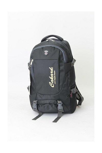 CAKARD Μαύρο υφασμάτινο σακίδιο πλάτης Mountaineer 0919