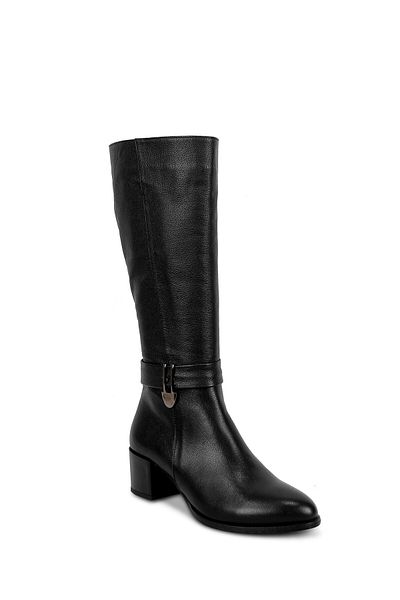 KARVENSHOES Ботуши от естествена кожа в черно 10021