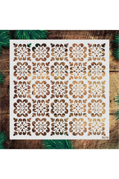 STENCİLTASARIM Stencil Tasarım R070- Dekoratif Duvar, Eşya, Fayans,kumaş Boya...