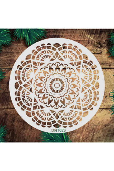 STENCİLTASARIM Stencil Tasarım Dnt023 Dantel Desen- Dekoratif Duvar, Eşya, Fayans,kumaş Boyama Şablonları 30x30 Cm