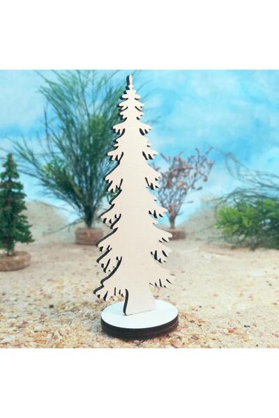 Lora Davet Božićni ukrasi Drveno MDF drvo (6 komada) belo - 41004