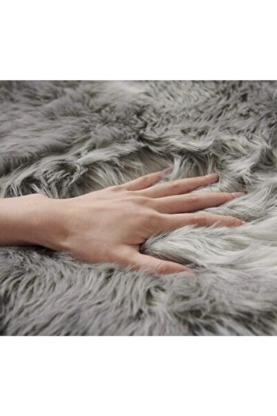 SARAZ HALI Puffy Peluş Yumoş Gri
