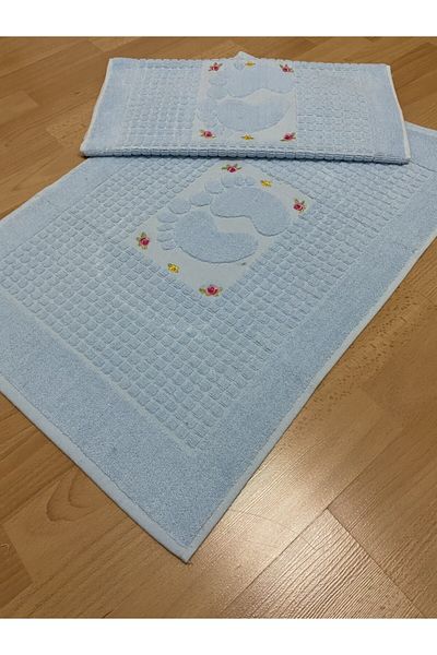 AYHANHOME 100% Bumbac Prosop pentru picioare Pachet 2 50x70 Cm Covoraș cu dungi pentru picioare