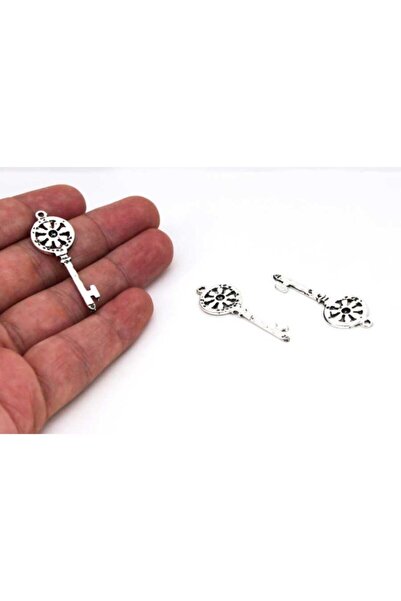 yfhobi 2 Adet - 15x42 Mm Anahtar Desenli, Metal Uç, Takı Malzemesi, Boyalı Gü...