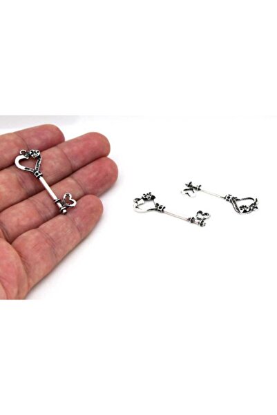 yfhobi 3 Adet - 13x41 Mm Kalp Anahtar Desenli, Metal Uç, Takı Malzemesi, Boya...