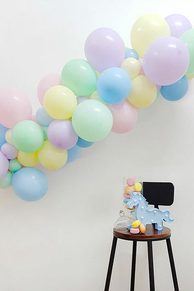 Trend Hediye Sepeti Macaron Pastel Mixed Balloon Chain