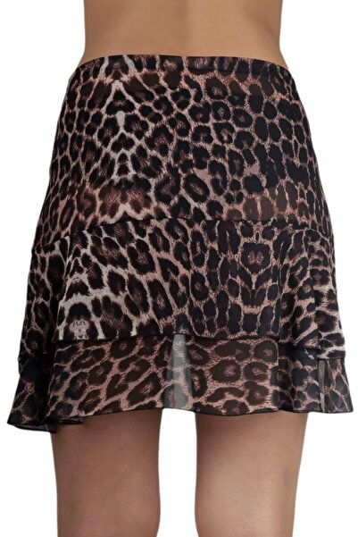 Pembe Deniz Κοντή φούστα με μοτίβο λεοπάρ Pareo