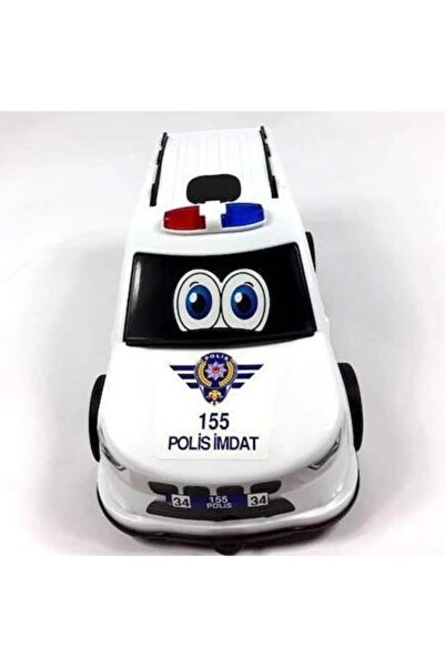 abnturk Büyük Boy Oyuncak Polis Aracı Arabası 36x13x16 cm