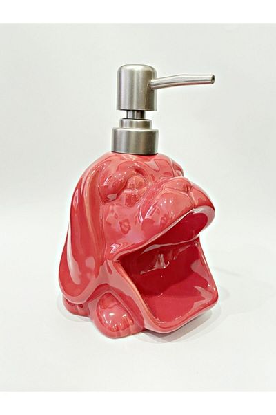 Vivid Eva Modern Ceramic Liquid Soap Dispenser Red