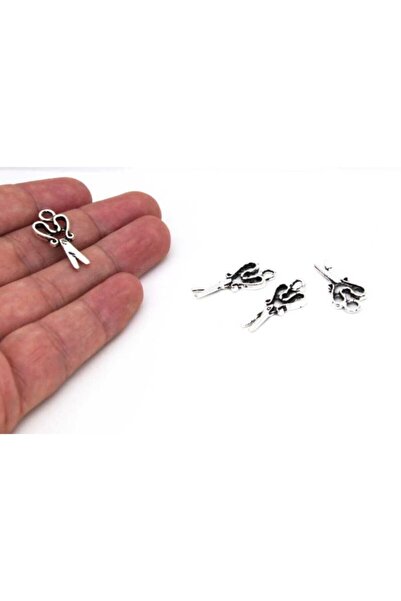 yfhobi 3 Adet - 12x27 Mm, Makas Desenli, Metal Uç, Takı Malzemesi, Boyalı Güm...