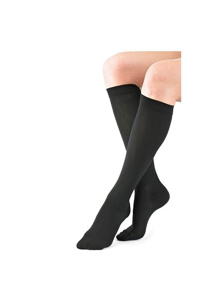 ORLEX Black Below Knee Medium Pressure (Ccl2 - 23-32 Mmhg) Closed Toe Compression Stockings