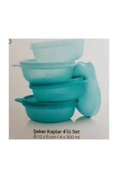 Tupperware Blue Sugar Set of 4