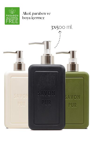 Savon De Royal Savon Pur Luxury Vegan Liquid Soap Mixed Package 3 X 500 ml