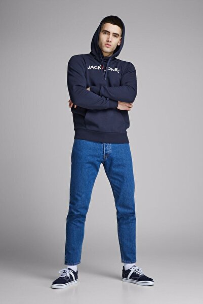 Jack & Jones Мъжки суитшърт с дълъг ръкав Jack&Jones Jjecorp Old Logo, тъмносин/тъмносин 13W42OLDCORP